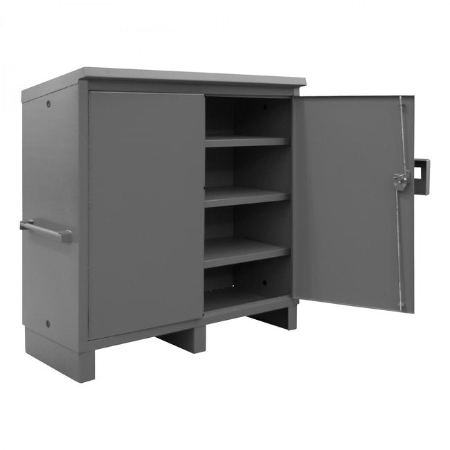 DURHAM MFG JSC-602460-95 Jobsite Cabinet, 3 Fixed Shelves