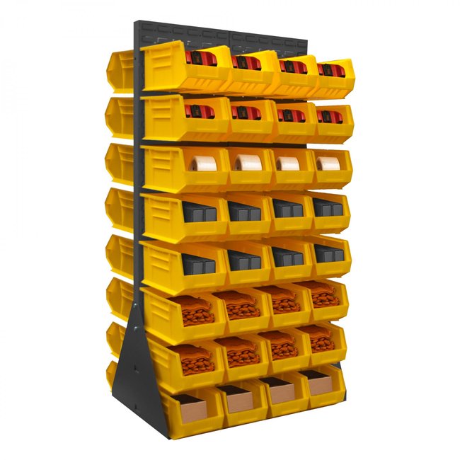 DURHAM MFG LPRDS-34.5X68-95 Free Standing, Louvered Panel Rack