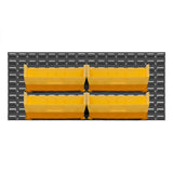 DURHAM MFG LPW-46X20-95 Wall Mountable, Louvered Panel Rack