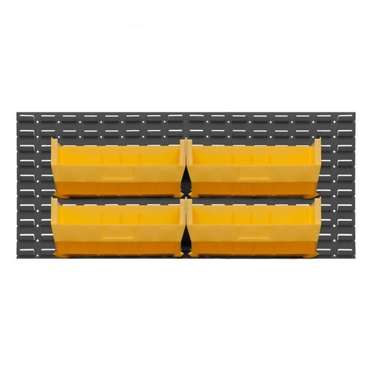 DURHAM MFG LPW-46X20-95 Wall Mountable, Louvered Panel Rack