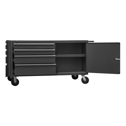 DURHAM MFG MBC-3060-95 Mobile Double Sided Bench Cabinet