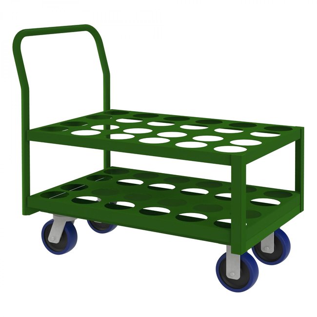 DURHAM MFG MCC-2436-6PU-83T Medical Cylinder Cart, Perforated Shelf