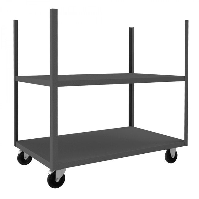DURHAM MFG MST-3048-5PO-95 Mobile Stake Cart, 2 Shelves