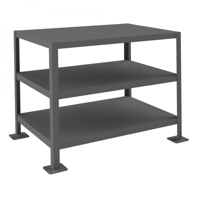 DURHAM MFG MT243630-2K395 MT Workbench, 3 Shelves, 24 x 36