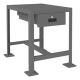 DURHAM MFG MTD182424-2K195 MT Workbench, 1 Shelf, 1 Drawer, 18 x 24