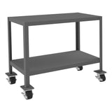 DURHAM MFG MTM183630-2K295 Mobile MT Workbench, 2 Shelves, 18 x 36