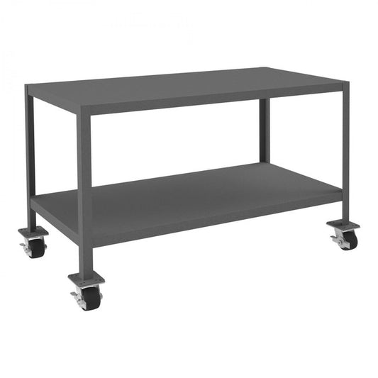 DURHAM MFG MTM244830-2K295 Mobile MT Workbench, 2 Shelves, 24 x 48