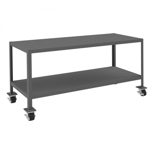 DURHAM MFG MTM246030-2K295 Mobile MT Workbench, 2 Shelves, 24 x 60
