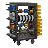 DURHAM MFG MWSR8-LP-95 Mobile Wire Spool Cart, 8 Wire Rods