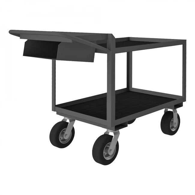 DURHAM MFG OPCPFS-243638-2-RM-8PN-95 Order Picking Cart, Storage Pocket