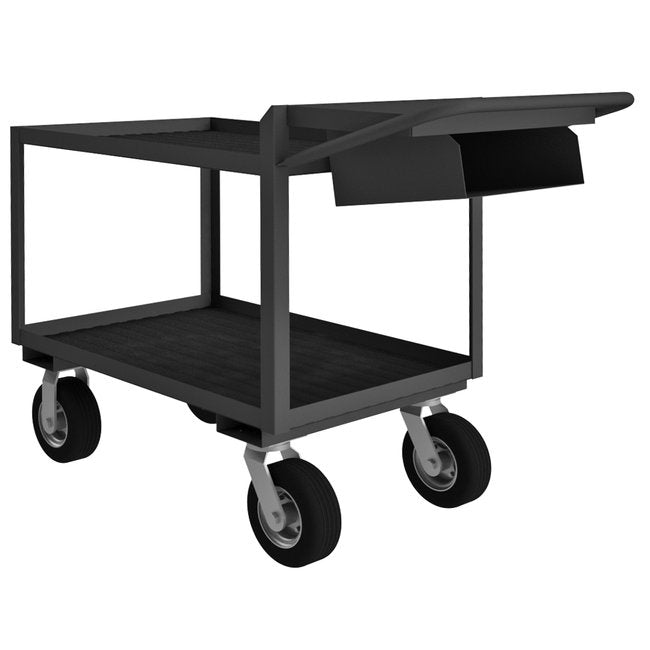DURHAM MFG OPCPFS-244838-2-RM-8PN-95 Order Picking Cart, Storage Pocket
