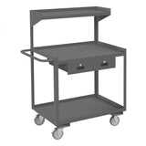 DURHAM MFG PSD-2436-3-2D-95 Portable Shop Desk, 3 Shelf, 2 Drawer