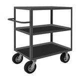 DURHAM MFG RIC-243645-3-ALU-95 Instrument Cart, 3 Lipped Shelves
