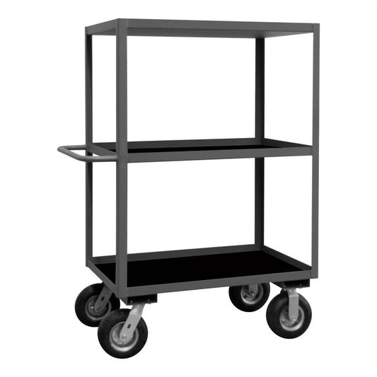 DURHAM MFG RIC-243650-3-ALU-95 Instrument Cart, 3 Lipped Shelves