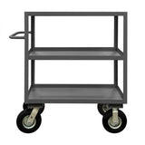 DURHAM MFG RICNM-243645-3-ALU-95 Instrument Cart, 3 Lipped Shelves