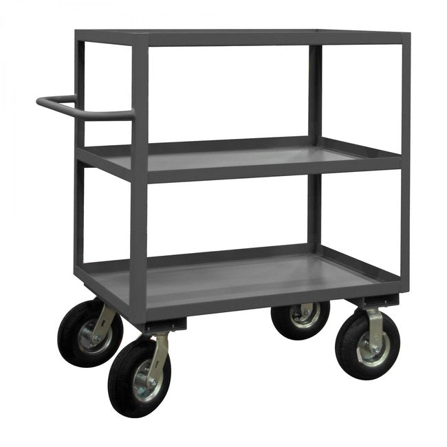 DURHAM MFG RICNM-243645-3-ALU-95 Instrument Cart, 3 Lipped Shelves