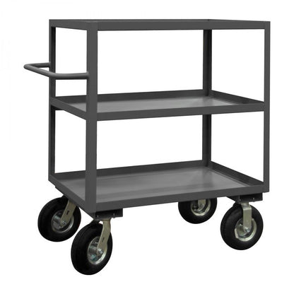 DURHAM MFG RICNM-243645-3-ALU-95 Instrument Cart, 3 Lipped Shelves