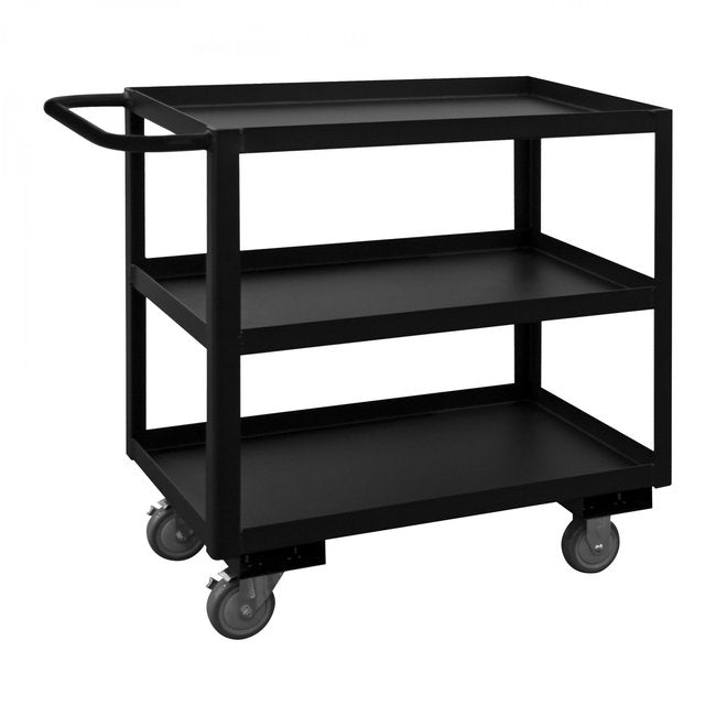 DURHAM MFG RSC-183033-3-4PU-08T Stock Cart, 3 Shelves, 18 x 30
