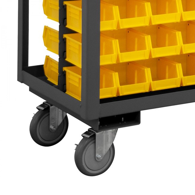 DURHAM MFG RSC-1836-BLP-112-210-95 Stock Cart, 2 Shelves, 112 Bins