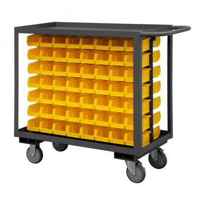 DURHAM MFG RSC-1836-BLP-112-210-95 Stock Cart, 2 Shelves, 112 Bins