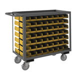 DURHAM MFG RSC-1836-BLP-112-220-95 Stock Cart, 2 Shelves, 112 Bins