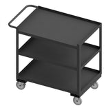 DURHAM MFG RSC-2436-3-1TLD-95 Stock Cart, 3 Shelves, 24 x 36, Gray