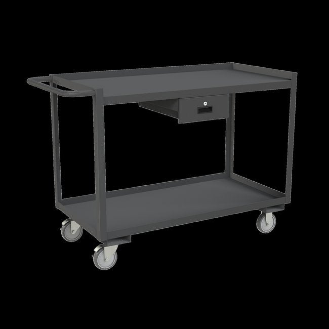 DURHAM MFG RSC-2448-2-1DR-95 Stock Cart, 2 Shelves, 24 x 48