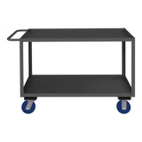 DURHAM MFG RSC-244836-2-6PU-95 Stock Cart, 2 Shelves, 24 x 48