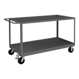 DURHAM MFG RSC-3060-2-2.4K-ALU-FL-95 Stock Cart, 2 Shelves, 30 x 60