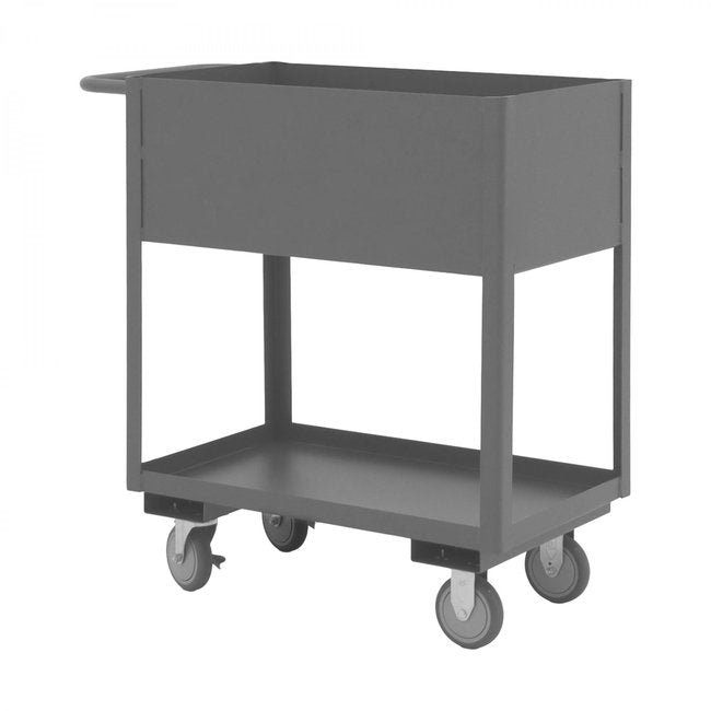 DURHAM MFG RSC12-1830-2-95 Stock Cart, 2 Shelves, High Lip, 18 x 30