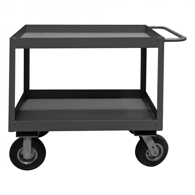 DURHAM MFG RSC3-243636-2-8PN-95 Stock Cart, 2 Shelves, High Lip, 24 x 36