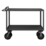 DURHAM MFG RSCE-2430-2-8SPN-95 Stock Cart, 2 Shelves, Ergonomic Handle