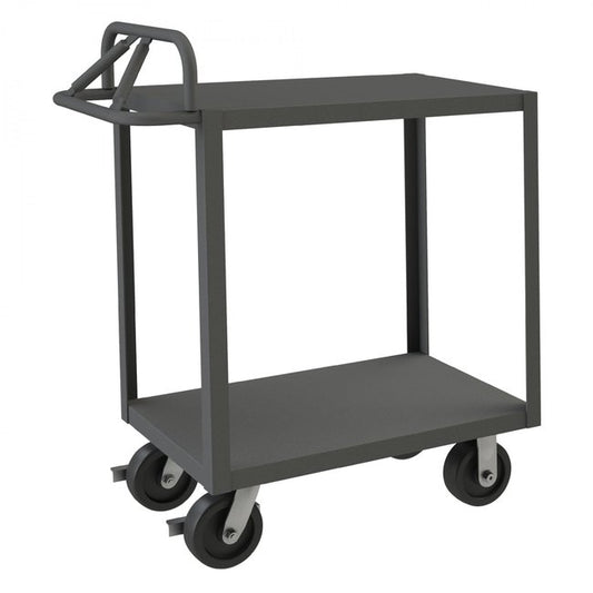 DURHAM MFG RSCE-2448-2-3.6K-ALD-95 Stock Cart, 2 Shelves, Ergonomic Handle
