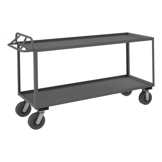 DURHAM MFG RSCE-2472-2-8SPN-95 Stock Cart, 2 Shelves, Ergonomic Handle