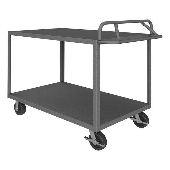 DURHAM MFG RSCE-3048-2-3.6K-ALD-95 Stock Cart, 2 Shelves, Ergonomic Handle