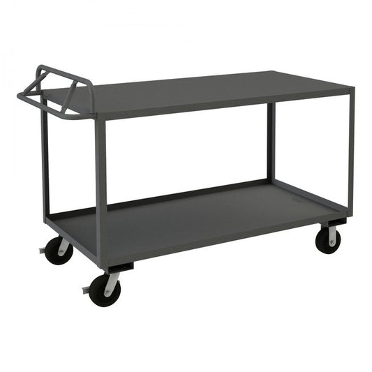 DURHAM MFG RSCE-3048-2-3.6K-TLD-95 Stock Cart, 2 Shelves, Ergonomic Handle