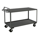 DURHAM MFG RSCE-3060-2-3.6K-TLD-95 Stock Cart, 2 Shelves, Ergonomic Handle