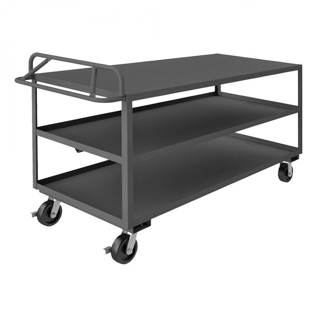 DURHAM MFG RSCE-3072-3-3.6K-TLD-95 Stock Cart, 3 Shelves, Ergonomic Handle