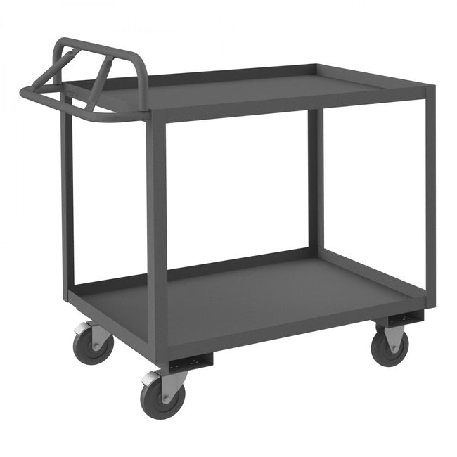 DURHAM MFG RSCE1P-2436-2-5PO-95 Stock Cart, 2 Shelves, Ergonomic Handle