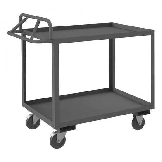 DURHAM MFG RSCE1P-2436-2-5PO-95 Stock Cart, 2 Shelves, Ergonomic Handle