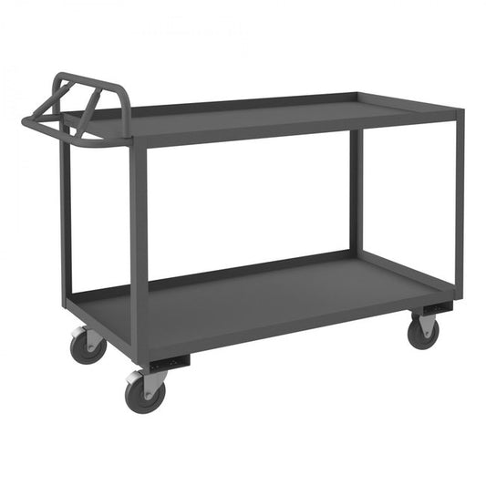 DURHAM MFG RSCE1P-2448-2-5PO-95 Stock Cart, 2 Shelves, Ergonomic Handle