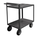 DURHAM MFG RSCR-2448-ALD-95 Stock Cart, 2 Shelves, Raised Handle
