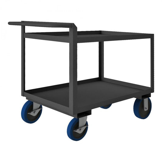 DURHAM MFG RSCR243636ALU8PUSB95 Stock Cart, 2 Shelves, Raised Handle