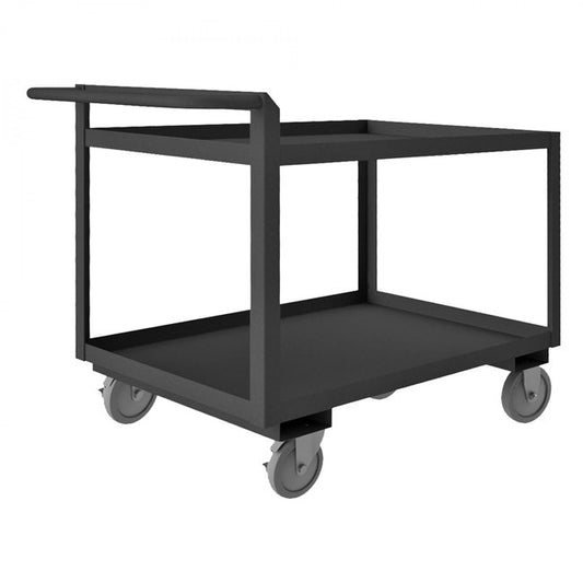 DURHAM MFG RSCR246036ALU5PU95 Stock Cart, 2 Shelves, Raised Handle
