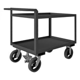 DURHAM MFG RSCR304836ALUFL8MR95 Stock Cart, 2 Shelves, Raised Handle