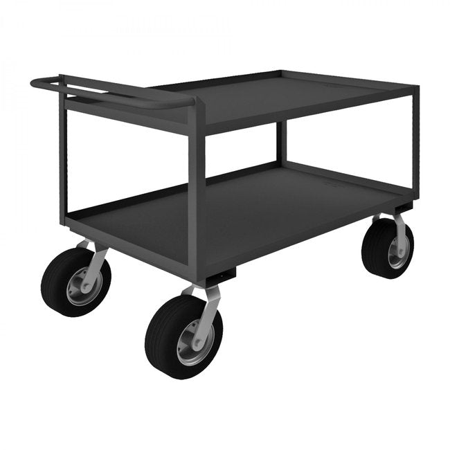 DURHAM MFG RSCR304838ALU10SPN95 Stock Cart, 2 Shelves, Raised Handle
