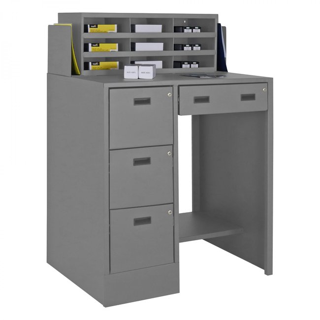 DURHAM MFG SFWS-392955-95 Stationary File Workstation StandUp Desk