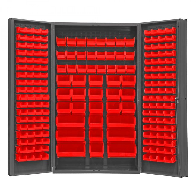 DURHAM MFG SJC-BDLP-192-1795 Cabinet, 192 Red Bins