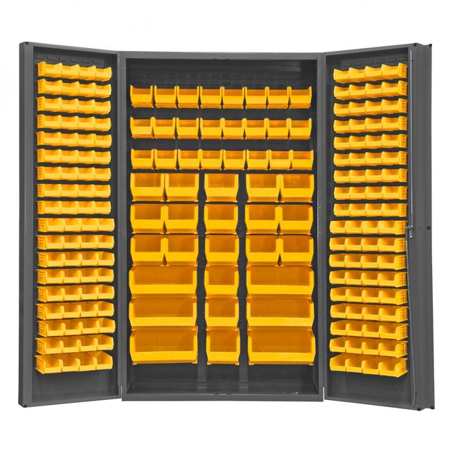 DURHAM MFG SJC-BDLP-192-95 Cabinet, 192 Yellow Bins