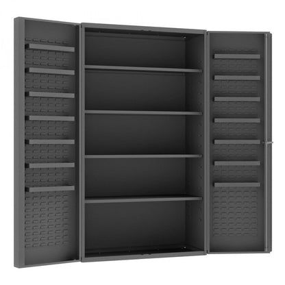 DURHAM MFG SJC-DLP-4S-14DS-95 Cabinet, 4 Shelves, 6 Door Shelves